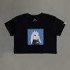 Rebellious Soul (Blue) Women's Cropped Tee - Thumbnail Image 1