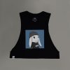 Silent Statement Women's Cropped Cut-Off Tank - Thumbnail Image 1