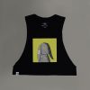 Automaton (Yellow) Women's Cropped Cut-Off Tank - Thumbnail Image 1