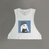 Silent Statement Women's Cropped Cut-Off Tank - Thumbnail Image 2