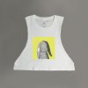 Automaton (Yellow) Women's Cropped Cut-Off Tank - Thumbnail Image 2