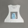 Automaton (Blue) Women's Cropped Cut-Off Tank - Thumbnail Image 2
