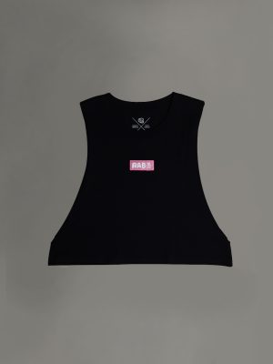 Automaton Women’s Cropped Tank (Embroidered Front Detail w Back Print)