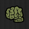 03 Black Socks - Olive Brain